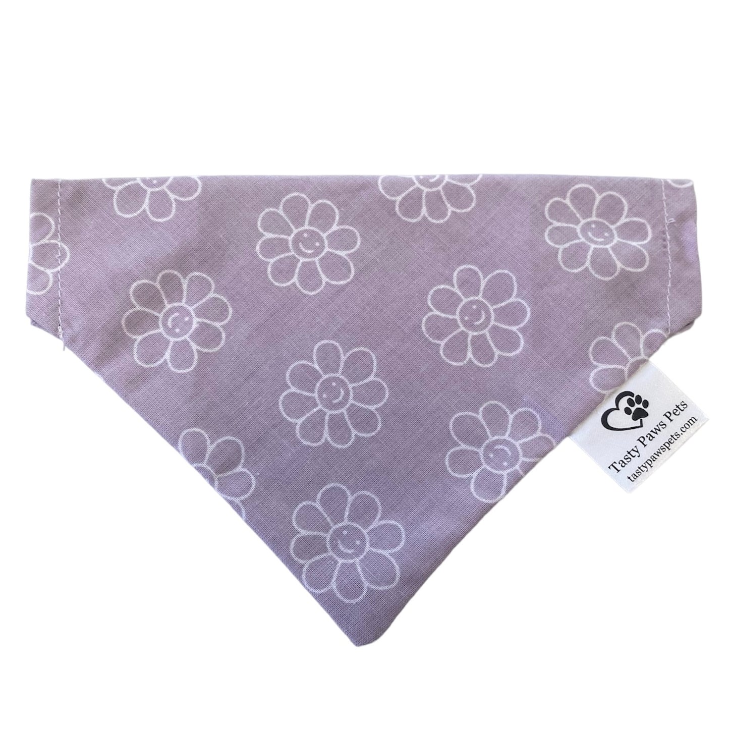 Purple Smiley Daisy Bandana image 1