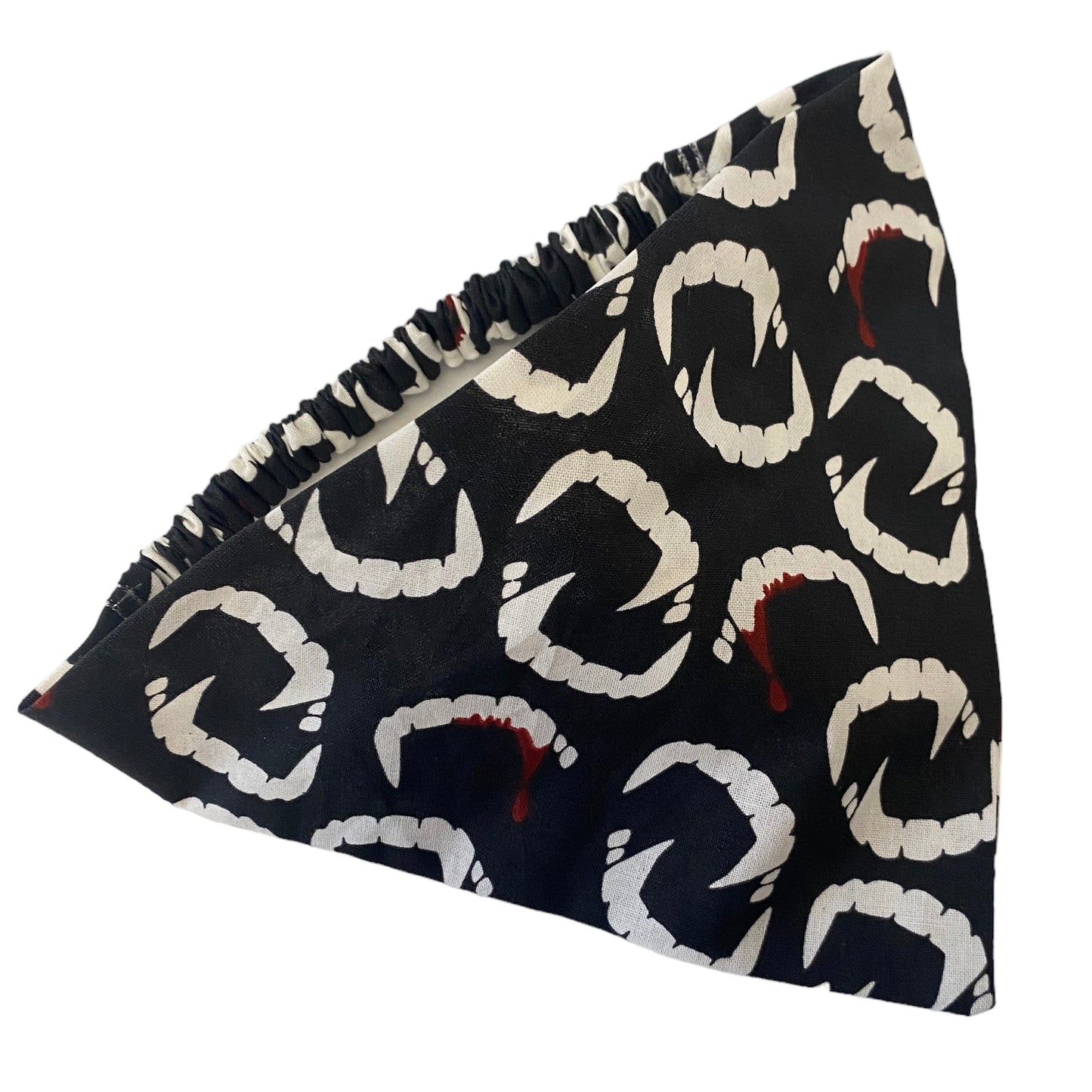 Glowing Vampire Teeth Scrunchie Bandana image 1