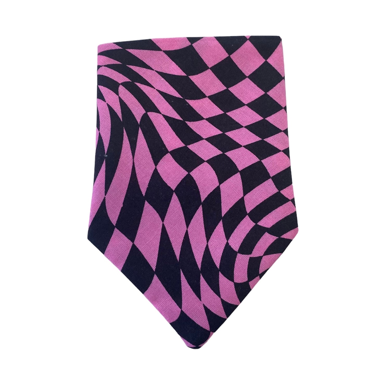 Pink And Black Checkered Bandana image 0