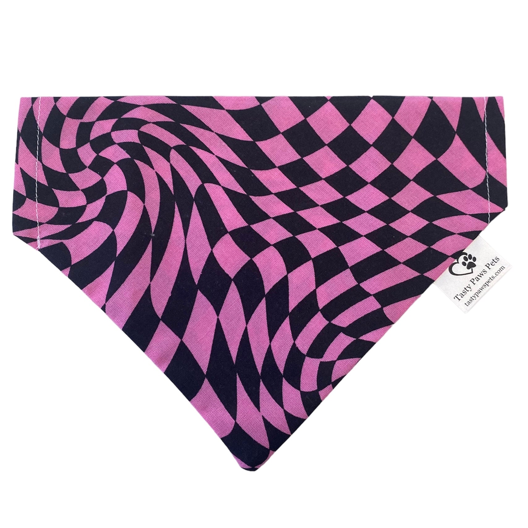 Pink And Black Checkered Bandana image 1